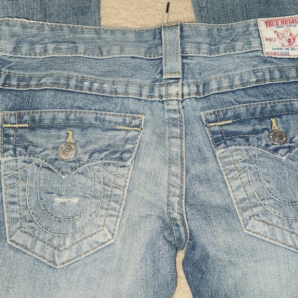 True Religion Lace-Up Cassidy Jean sz 26 x 35 long length Extrawide Leg Opening - Picture 7 of 12